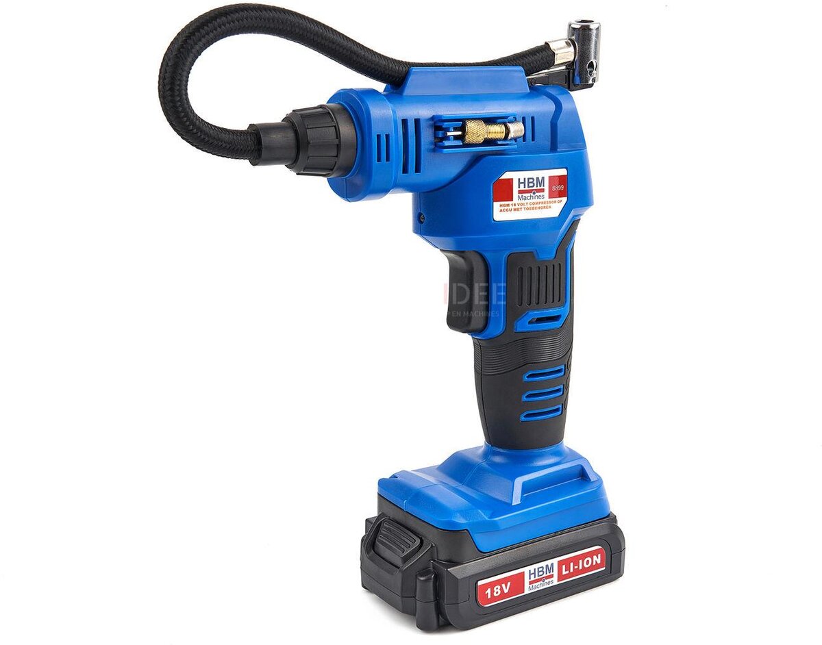 HBM 18 volt compressor on battery with accessories