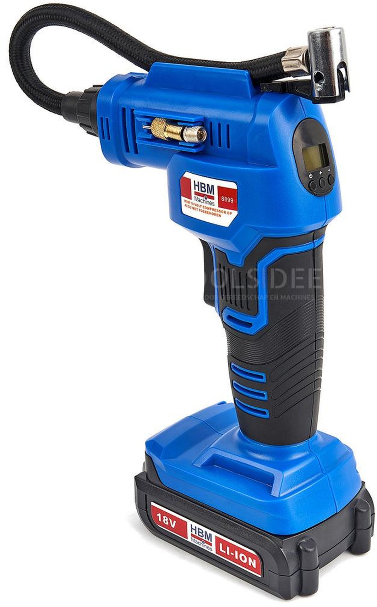 HBM 18 volt compressor on battery with accessories