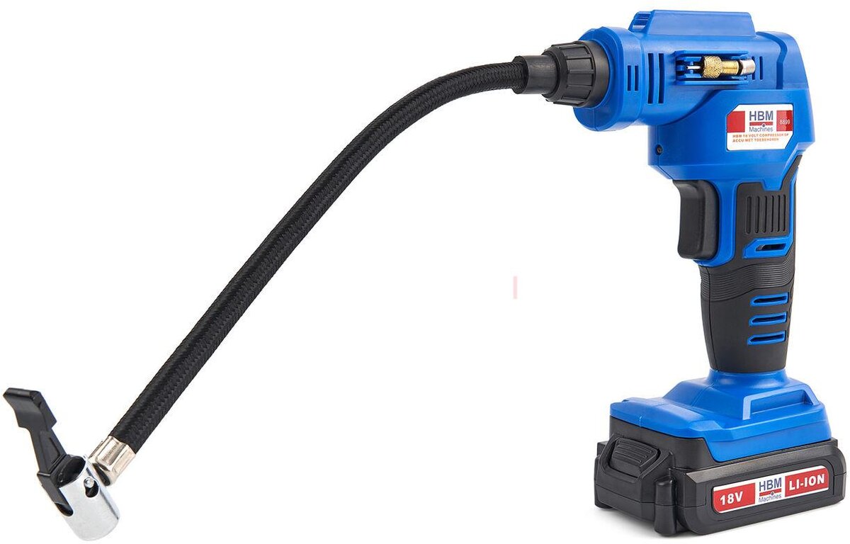 HBM 18 volt compressor on battery with accessories