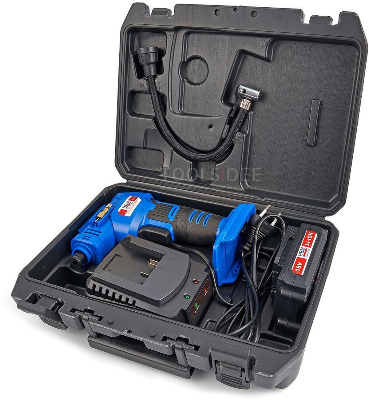 HBM 18 volt compressor on battery with accessories