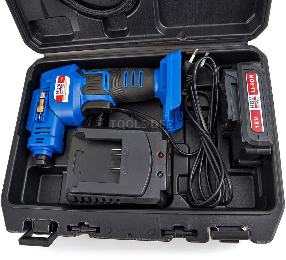 HBM 18 volt compressor on battery with accessories