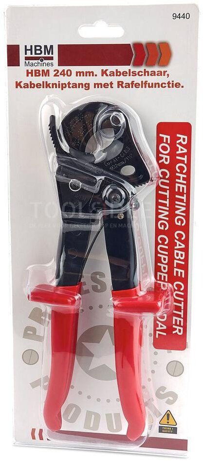 HBM 240 mm. Kabelskjærer, Wirekutter, Kabelkutter med sperrefunksjon HBM 240 mm. Kabelskjærer, Wirekutter, Kabelkutter med sperrefunksjon