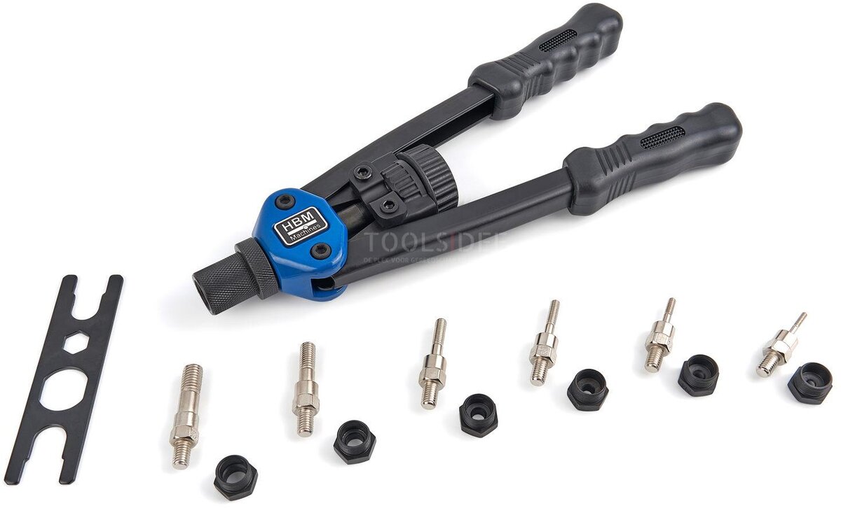 HBM 104 Piece Professional Blind Riveter Set i koffert