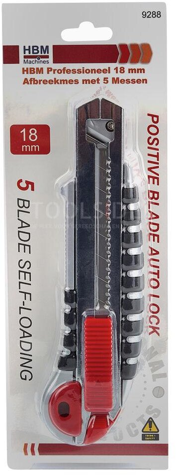 HBM Professioneel 18 mm Afbreekmes met 5 Messen