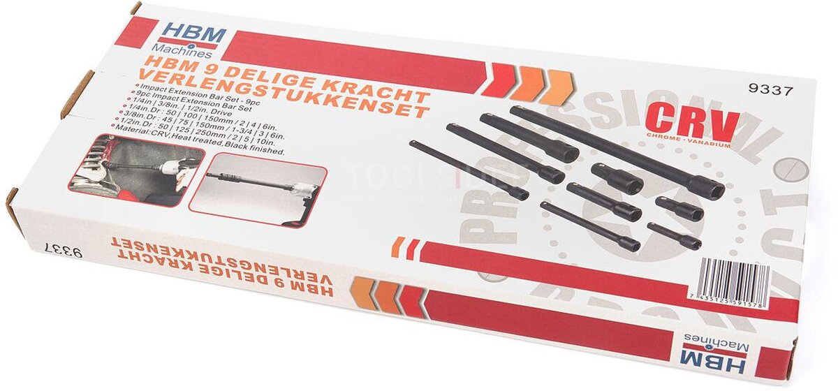 Hbm 9-delt strømforlængelsessæt