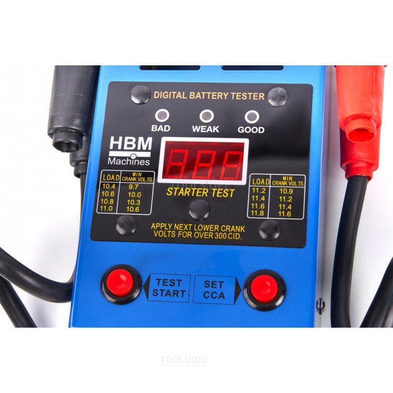  HBM 100 AMP ammattimainen akkutesteri, 6-12 V, 20-100 Ah