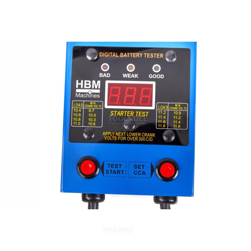 HBM 100 AMP professionel batteritester, 6-12 V, 20-100 Ah