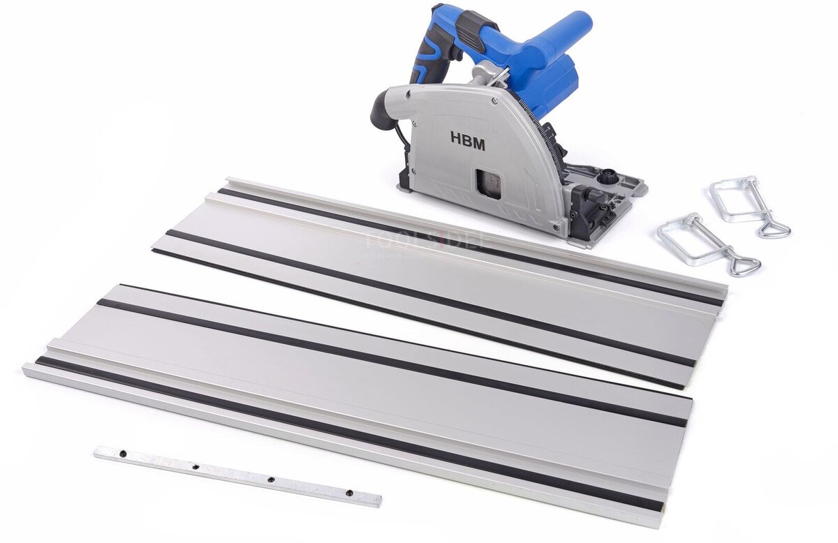 Sega ad immersione HBM profi 1200 watt 185 mm con righello 2 x 700 mm