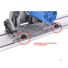 Sega ad immersione HBM profi 1200 watt 185 mm con righello 2 x 700 mm