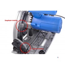 Sega ad immersione HBM profi 1200 watt 185 mm con righello 2 x 700 mm