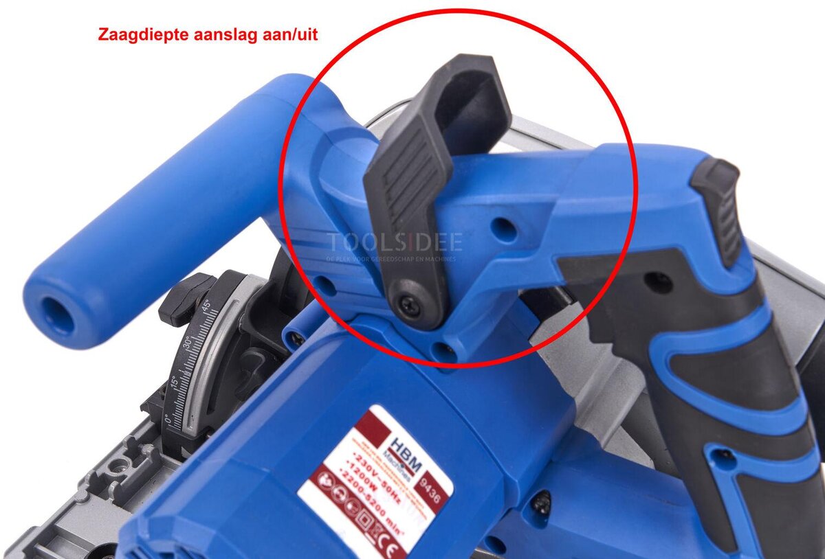 Sega ad immersione HBM profi 1200 watt 185 mm con righello 2 x 700 mm