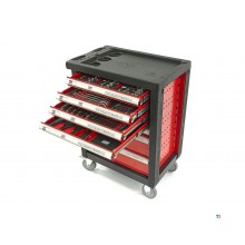 HBM 154 Piece Premium Filled Tool Trolley - RØD