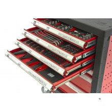 HBM 154 Piece Premium Filled Tool Trolley - RØD