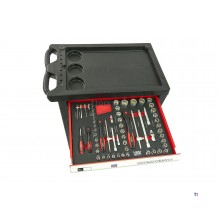 HBM 154 Piece Premium Filled Tool Trolley - RØD
