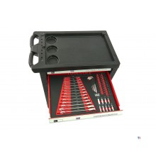 HBM 154 Piece Premium Filled Tool Trolley - RØD