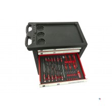 HBM 154 Piece Premium Filled Tool Trolley - RØD