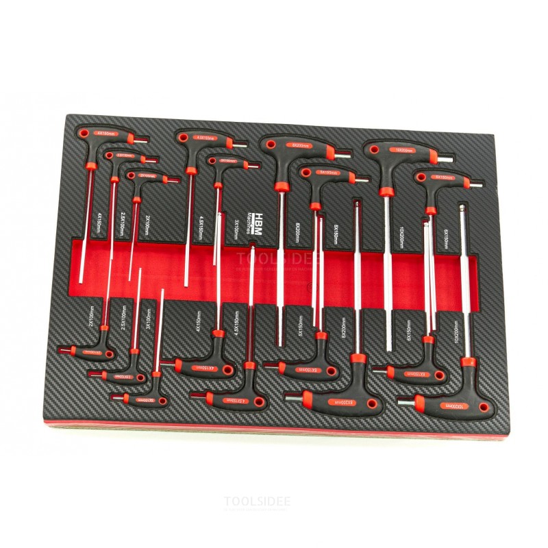 HBM 245 Piece Premium Tool Refill for Tool Trolley - RED