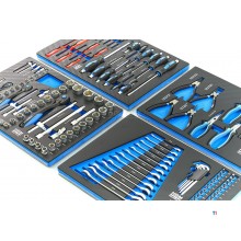 HBM 154 Piece Premium Tool Refill for Tool Trolley - BLÅ