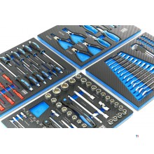 HBM 154 Piece Premium Tool Refill for Tool Trolley - BLÅ