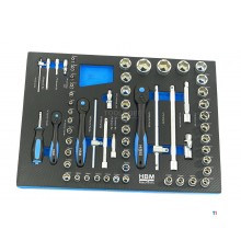 HBM 154 Piece Premium Tool Refill for Tool Trolley - BLÅ