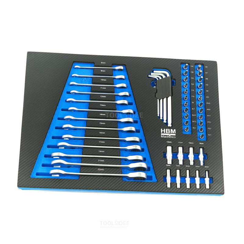 HBM 154 Piece Premium Tool Refill for Tool Trolley - BLUE