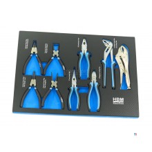 HBM 154 Piece Premium Tool Refill for Tool Trolley - BLÅ