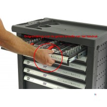 HBM 154 Piece Premium Filled Tool Trolley - SVART