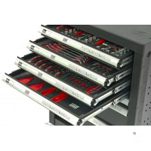 HBM 154 Piece Premium Filled Tool Trolley - SVART
