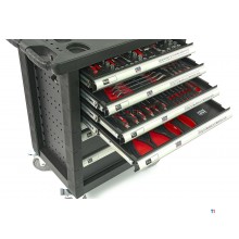 HBM 154 Piece Premium Filled Tool Trolley - SVART