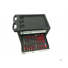 HBM 154 Piece Premium Filled Tool Trolley - SVART