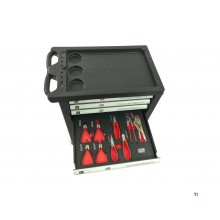 HBM 154 Piece Premium Filled Tool Trolley - SVART