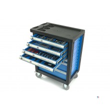 HBM 154 Piece Premium Filled Tool Trolley - BLÅ