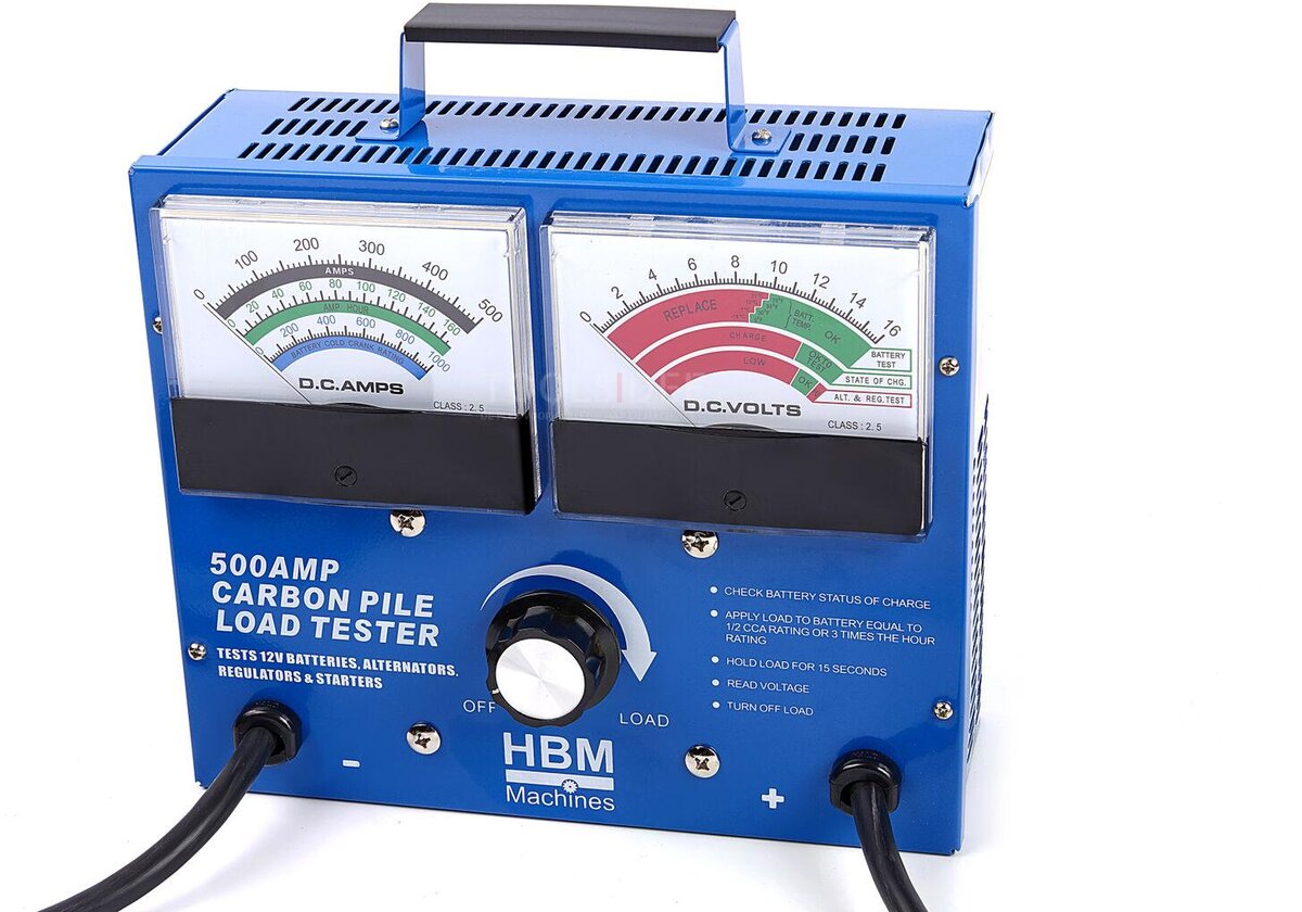 Tester per batterie professionale HBM 160 ampere, 12 volt, 10-160ah