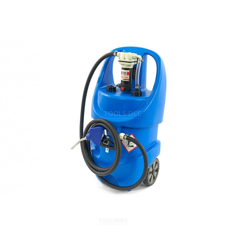 Hbm professionell mobil elektrisk adblue pump med 75 liters tank