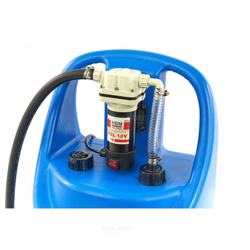 Hbm professionel mobil elektrisk adblue pumpe med 75 liters tank