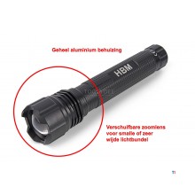 HBM Professionele Ultra Heldere Led Zaklamp 1800 Lumen HBM Professionele Ultra Heldere Led Zaklamp 1800 Lumen