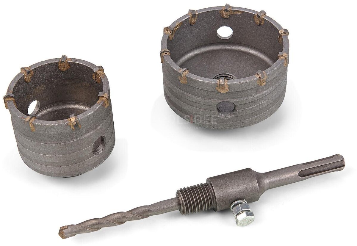 HBM 2 Delige Gatzagenset, Dozenborenset 60 - 80mm Met SDS Opname