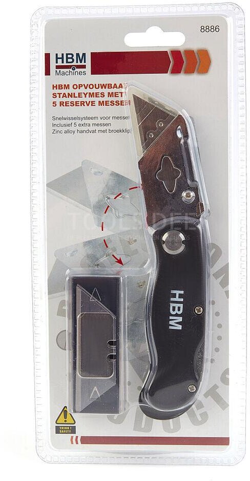 HBM sammenleggbar Stanley kniv med 5 reserveblader HBM sammenleggbar Stanley kniv med 5 reserveblader