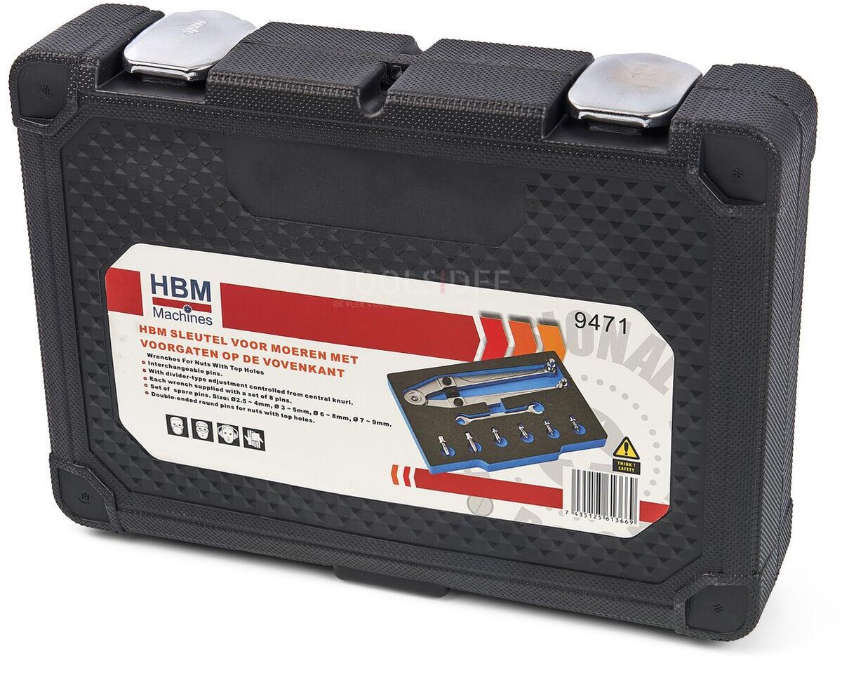 HBM Schlüssel für Muttern mit Bohrungen oben