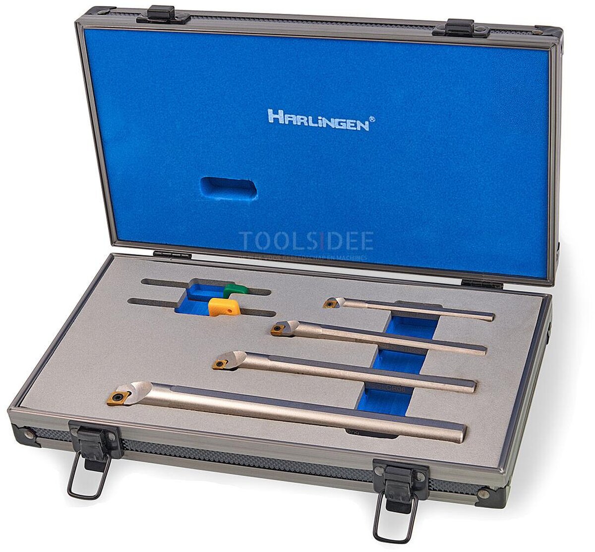 Harlingen Professional 4-delt internt dreiebenkverktøysett med HM-innlegg