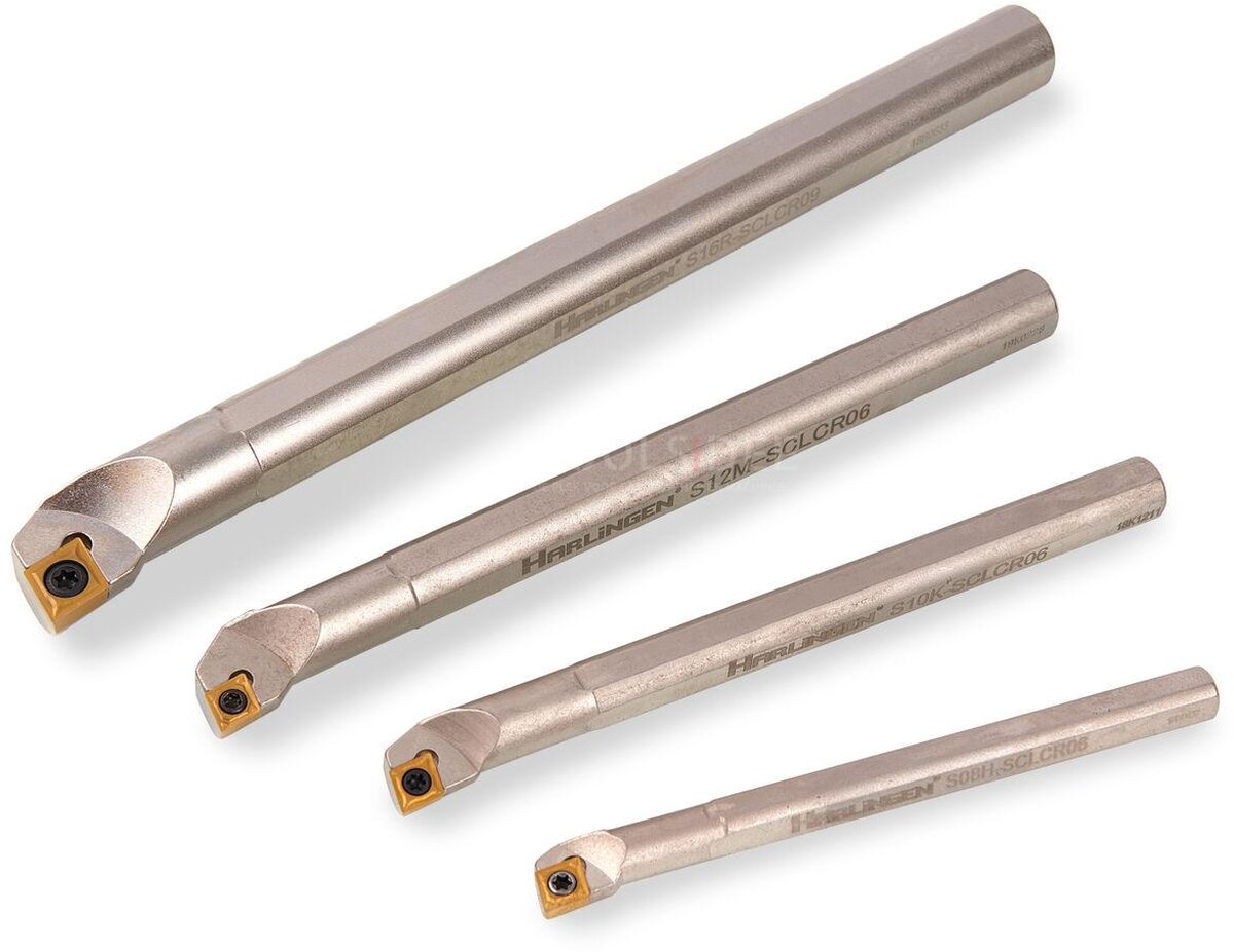 Harlingen Professional 4-delt internt dreiebenkverktøysett med HM-innlegg