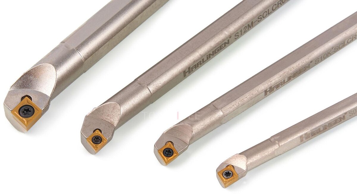 Harlingen Professional 4-delt internt dreiebenkverktøysett med HM-innlegg