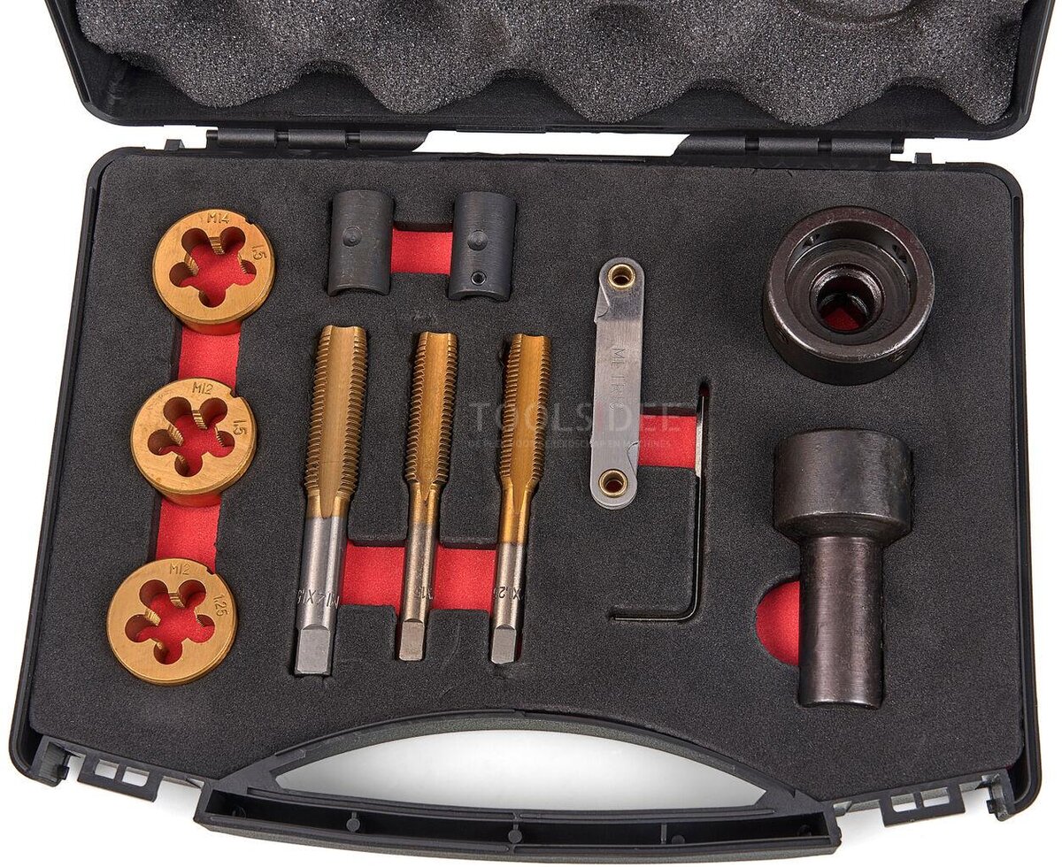 HBM 12-delt hjulbolt, hjulmutter og hjulflens gjenget reparasjonssett