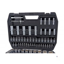 HBM 108-osainen ammattimainen pistorasiasarja TUUMAA koot