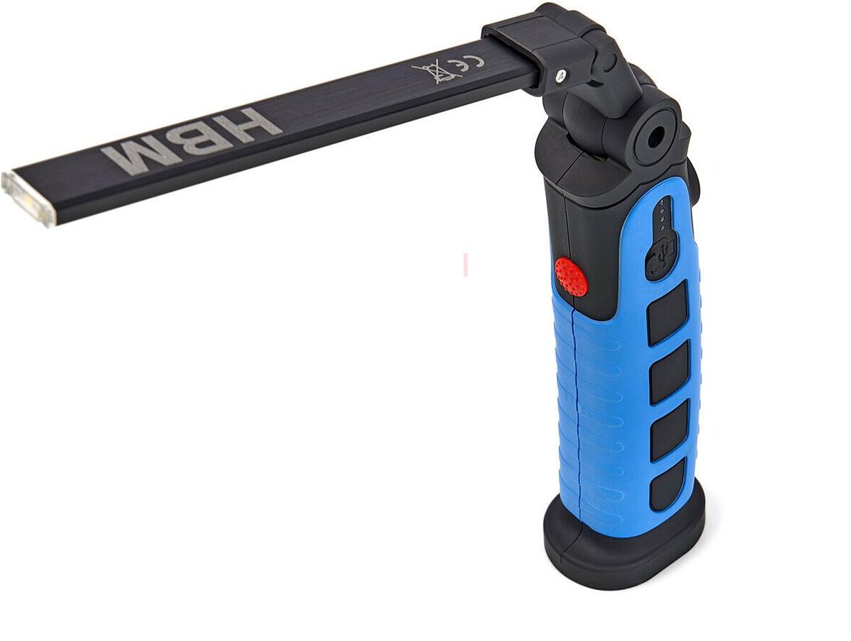 HBM 450 Lumen Professional Sammenleggbar og oppladbar LED-lampe med 3 funksjoner og magnet