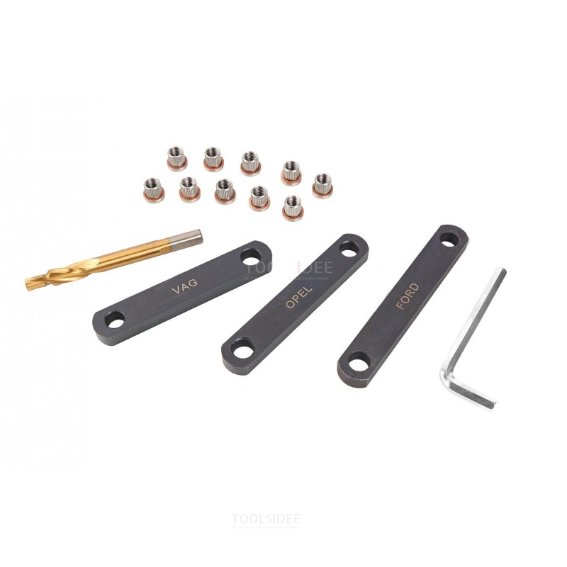 HBM caliper, brake piston screw thread repair kit for VAG, Opel and Ford.