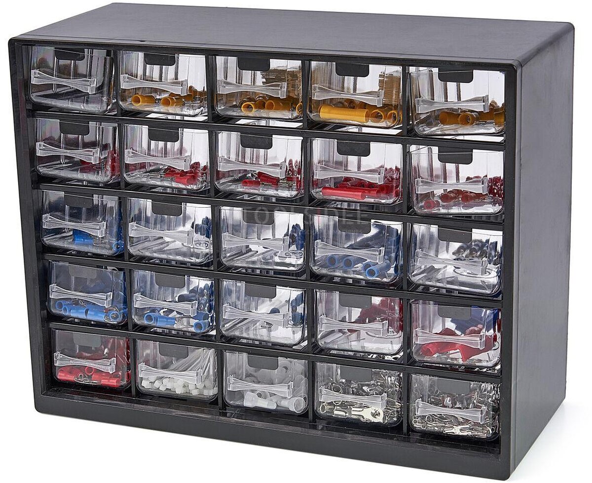 HBM 1012 Delig Kabelschoen Assortiment in 25 Laden Ladenkast