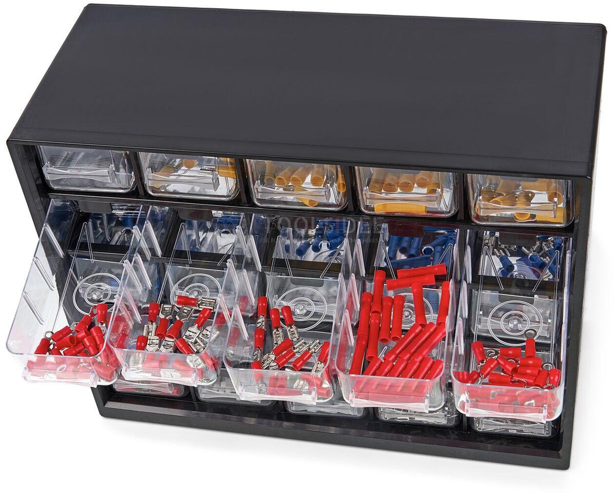 HBM 1012 Delig Kabelschoen Assortiment in 25 Laden Ladenkast