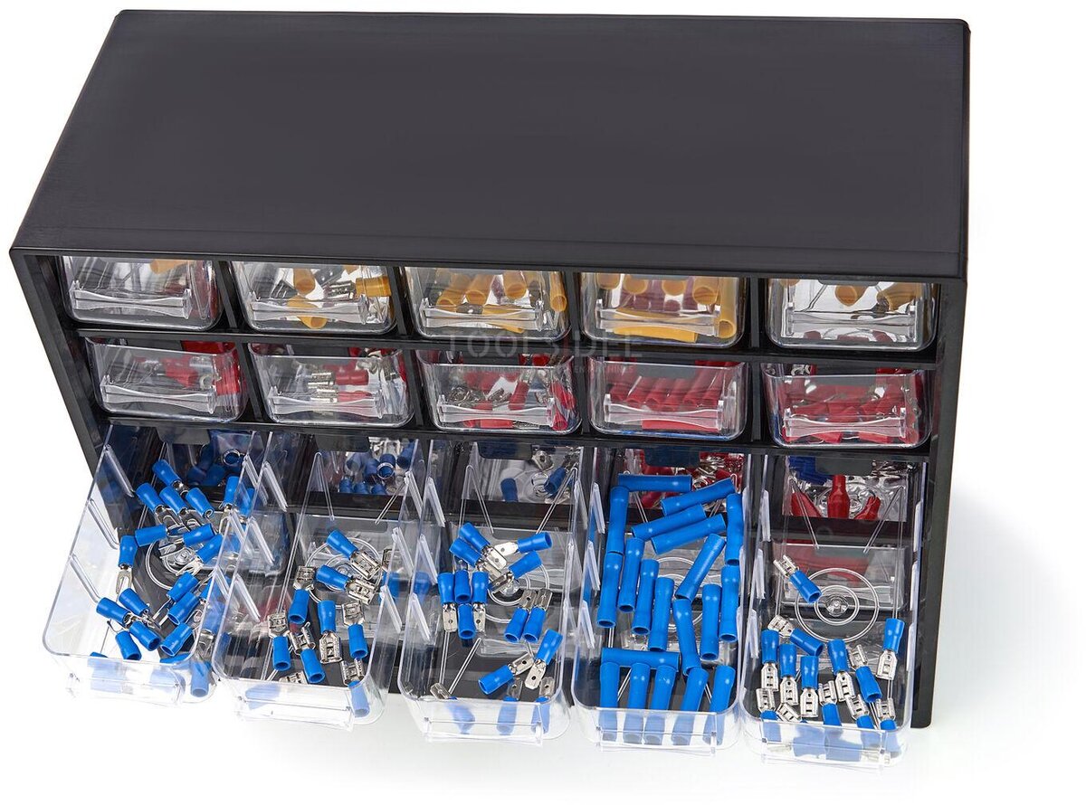 HBM 1012 Delig Kabelschoen Assortiment in 25 Laden Ladenkast