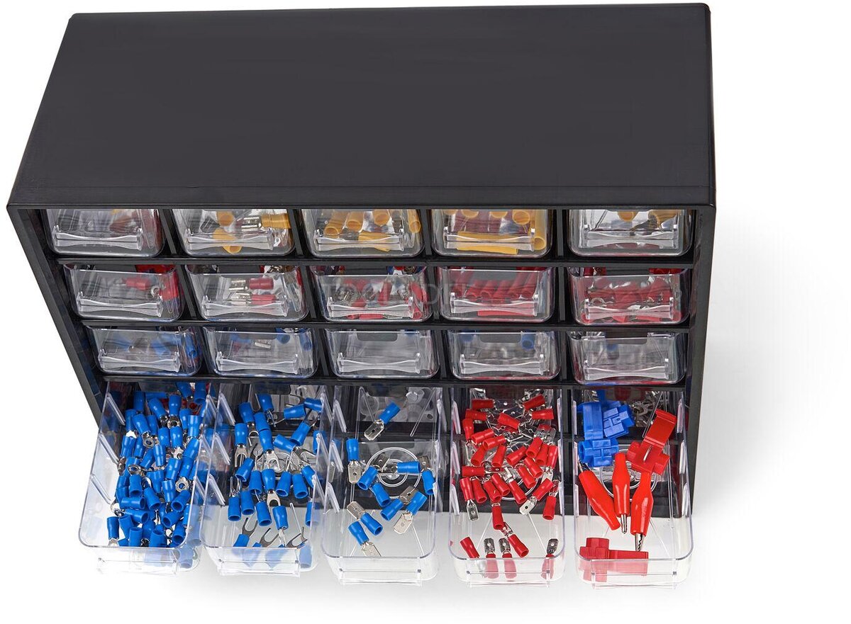 HBM 1012 Delig Kabelschoen Assortiment in 25 Laden Ladenkast